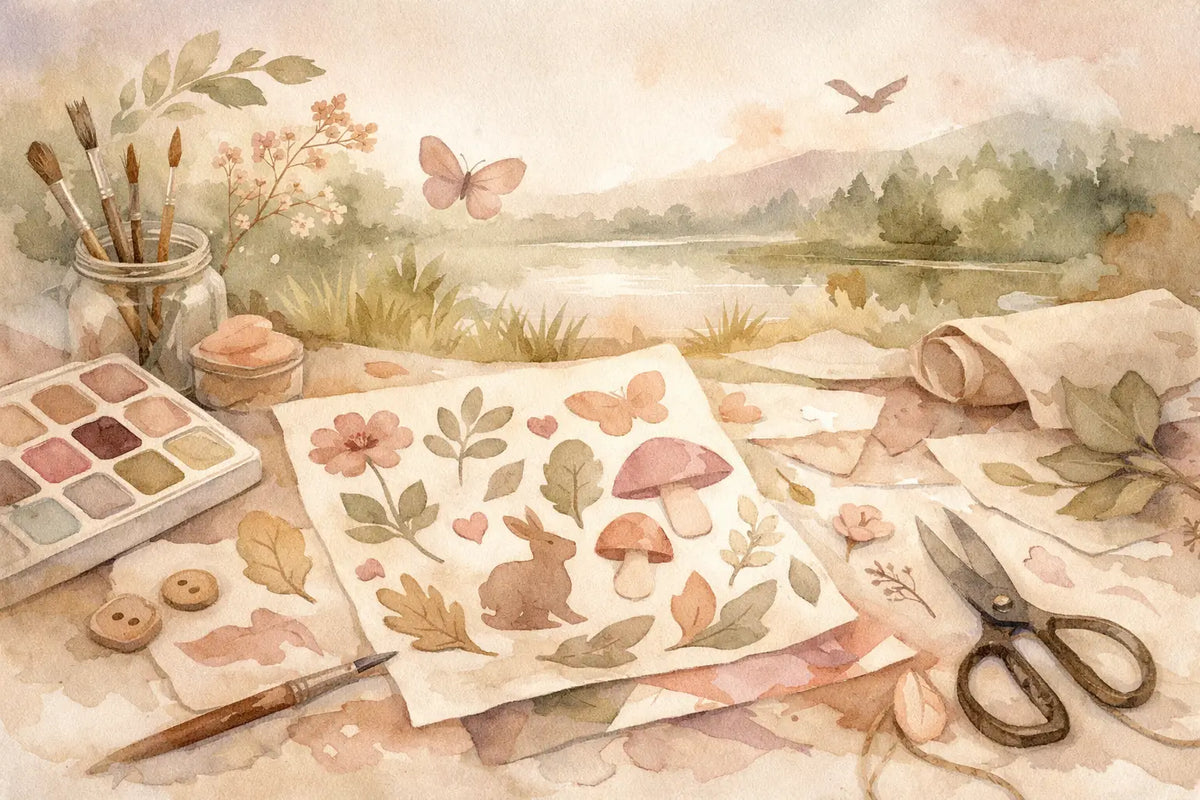 How a Nature Themed Paper Doll Set Slows Things Down