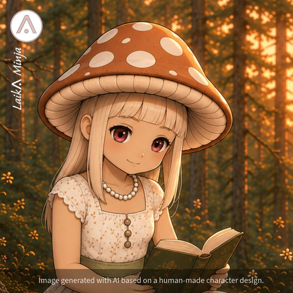 Mushroom Girl Paper Doll Kit