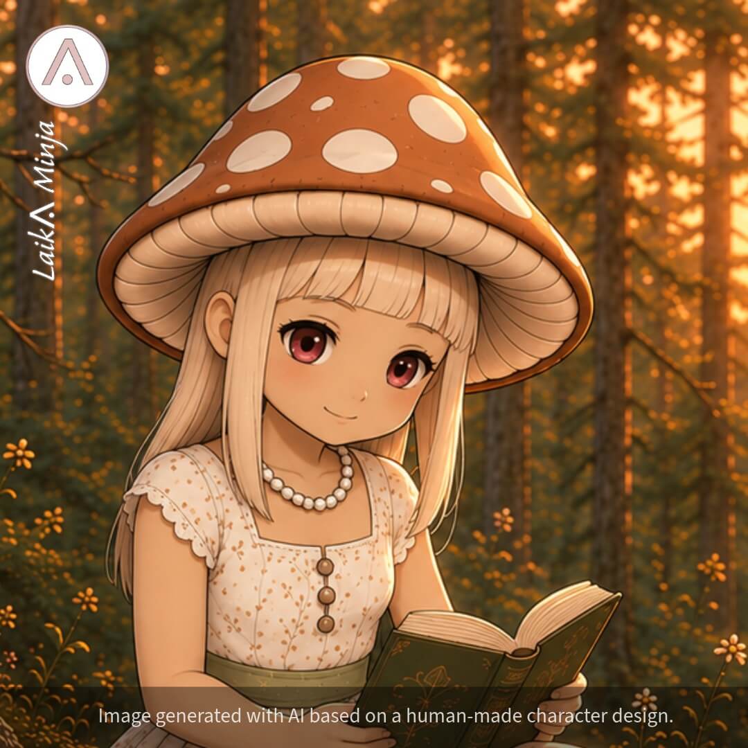 Mushroom Girl Paper Doll Kit