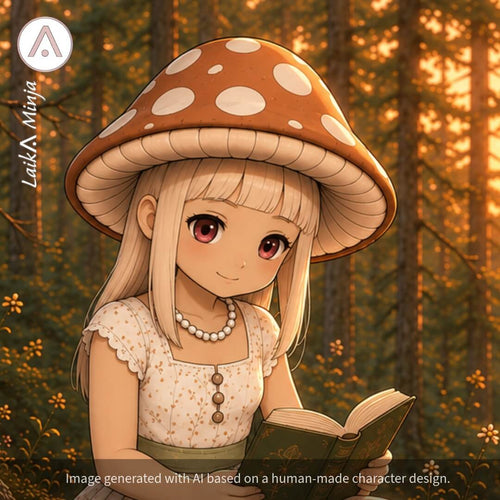Mushroom Girl Paper Doll Kit