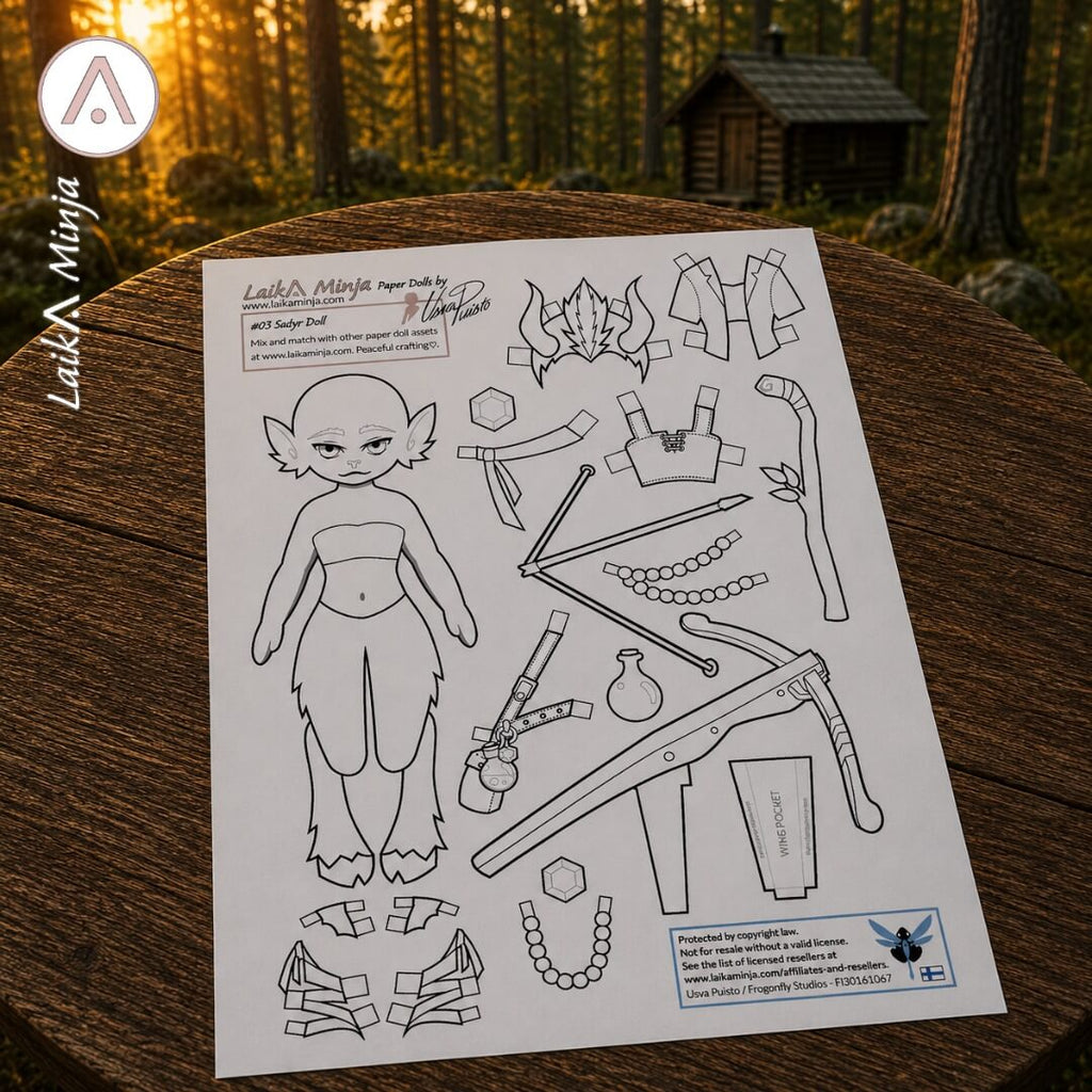 Satyr Paper Doll Kit