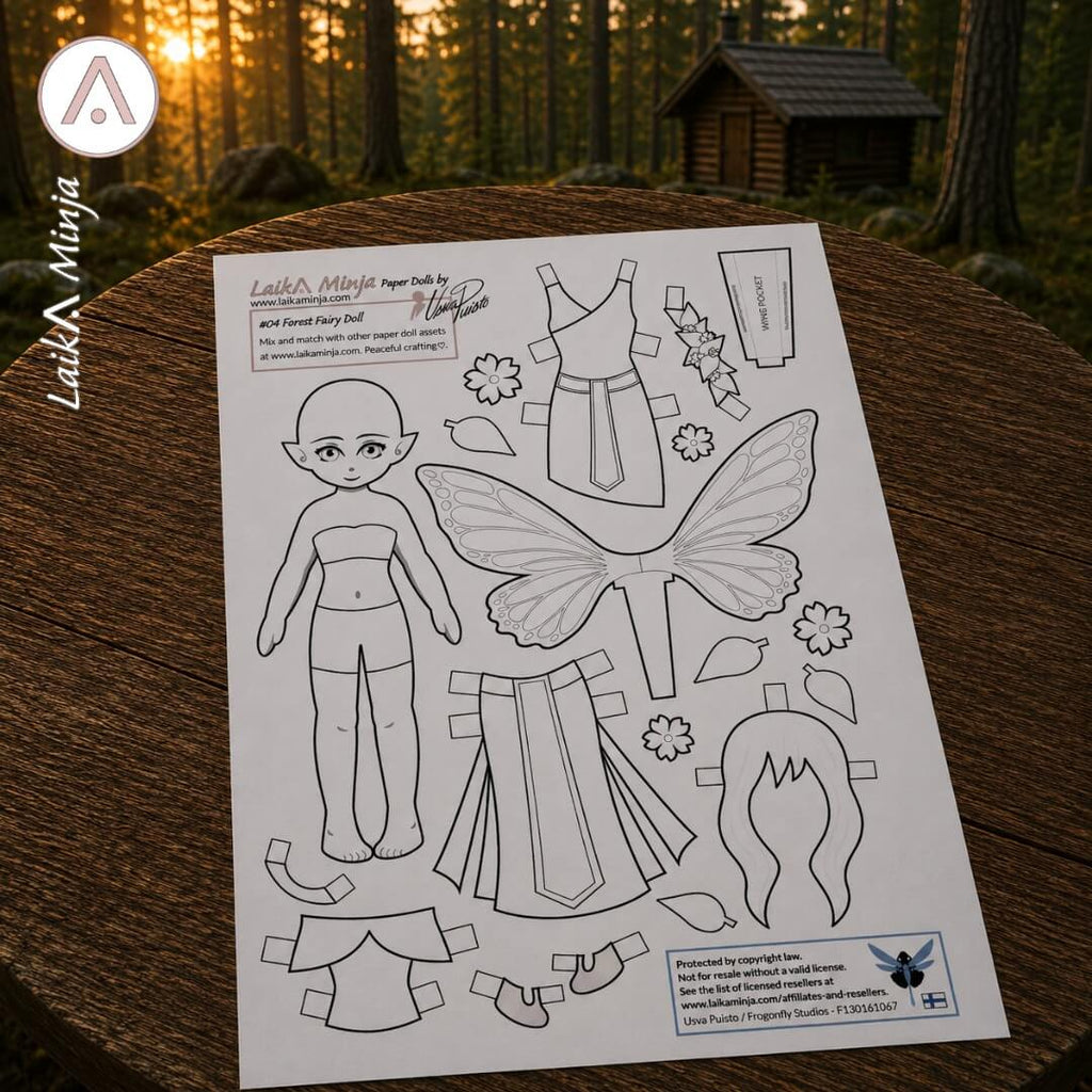 Forest Fairy Paper Doll Kit